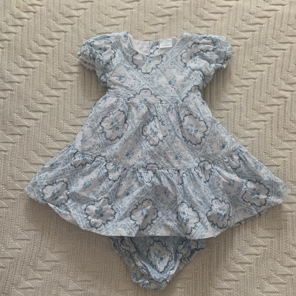 Edgehill Collection X Born on Fifth light blue floral dress size 24 months